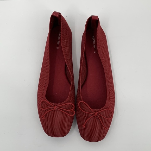 41 Hawthorn ballet flat shoe burgundy wine fabric stretch mesh bow new 9 - Picture 1 of 6